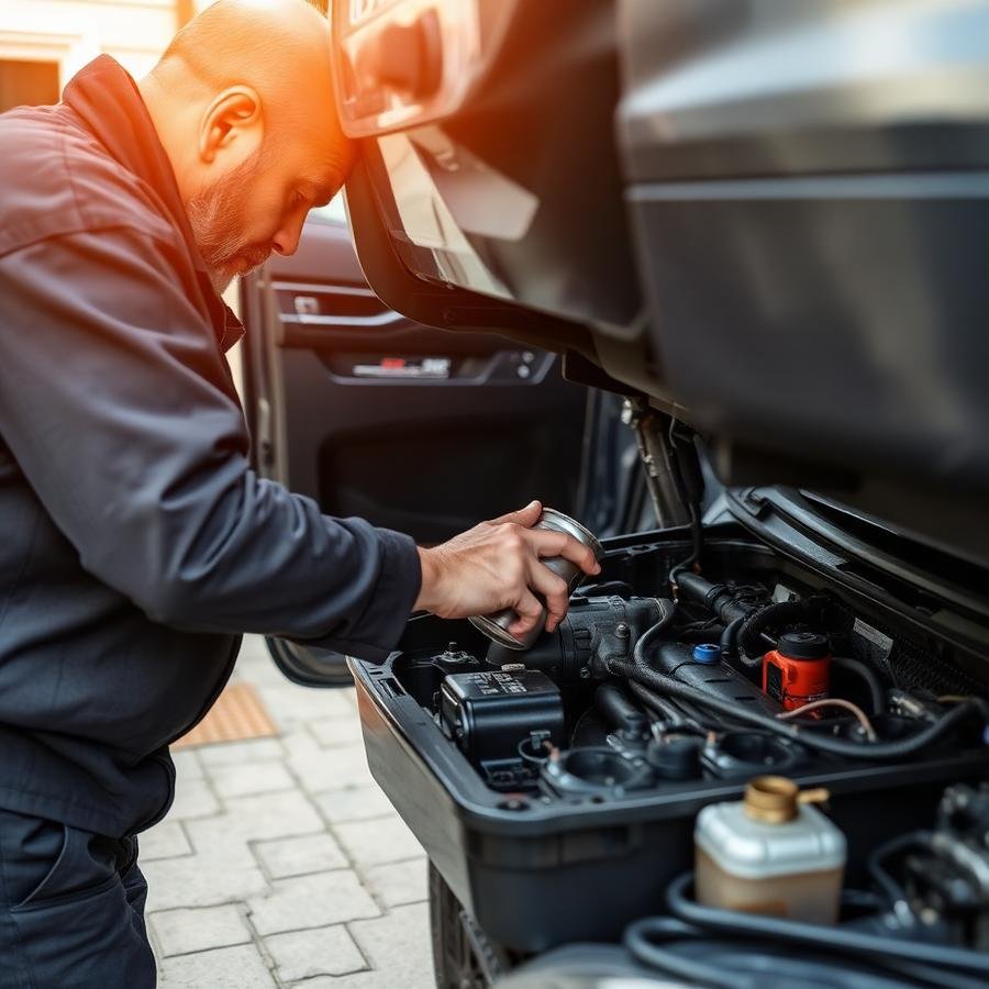 Mobile oil and filter change